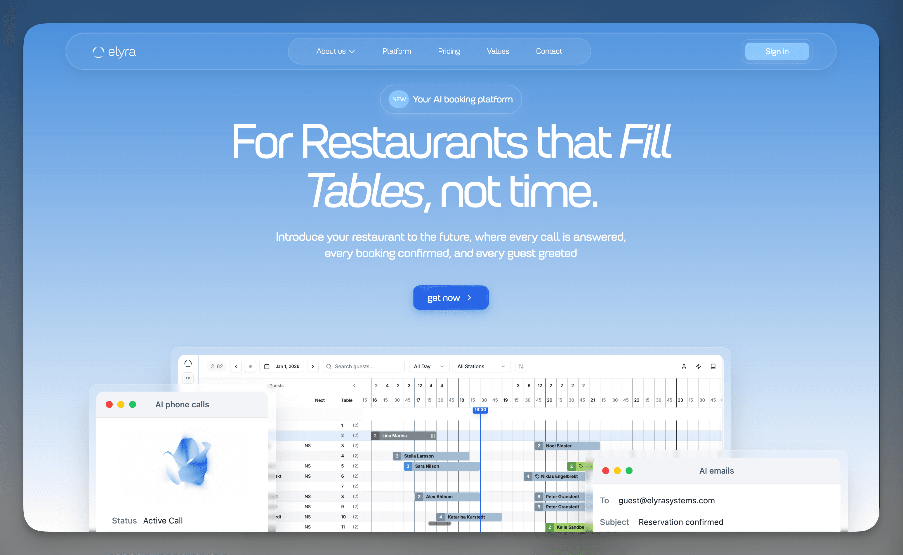 Elyra Systems website screenshot